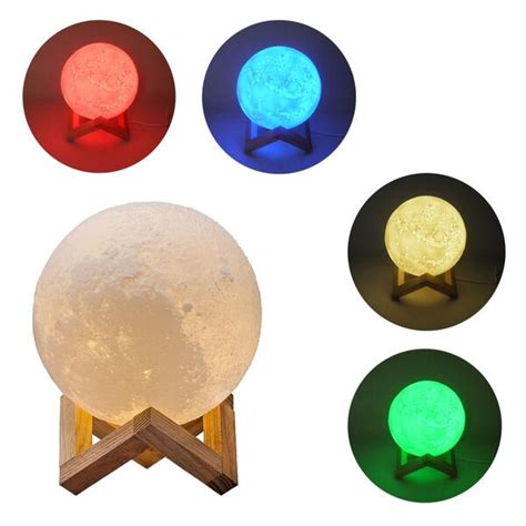 Luminaria Lua Cheia D Abajur Touch Rgb Decoracao Usb Led Leroy Merlin