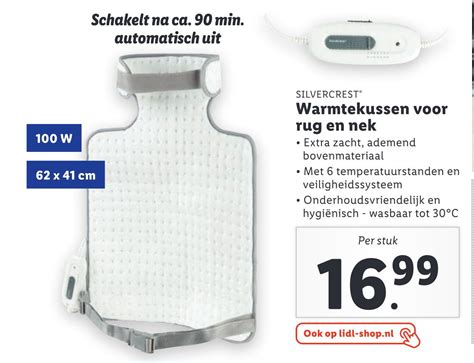 Warmtekussen Voor Rug En Nek Aanbieding Bij Lidl