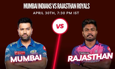 Mi Vs Rr Dream Team Today Match Prediction Captain And Vice Captain