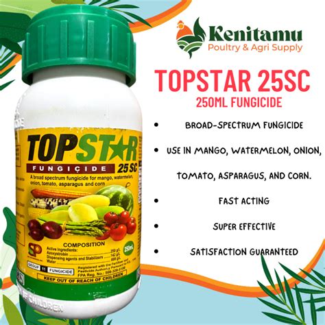 TOP STAR 25SC 250ML SYSTEMIC FUNGICIDE FOR PLANT CARE AND CROPS FAST