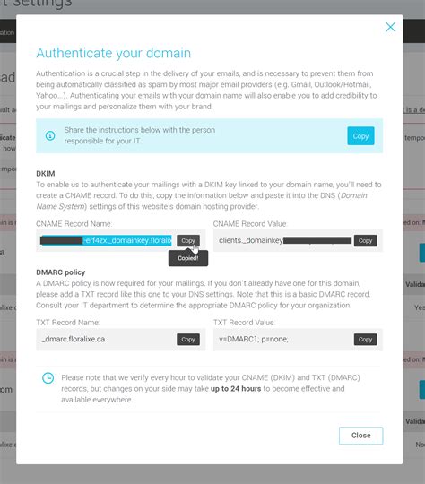Mailing settings | How to authenticate your emails - Cyberimpact