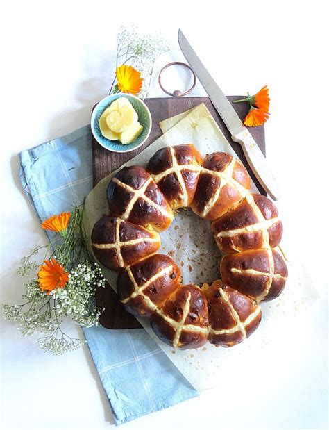 Apple Hot Cross Buns With Spiced Butter Cooking Goals