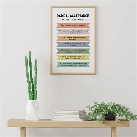 Radical Acceptance Poster Dbt Poster Affirmations Cognitive Etsy