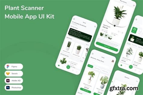 Plant Scanner Mobile App Ui Kit Zgz99sn Gfxtra