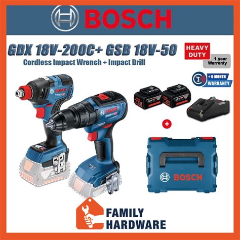 BOSCH GDX 18V 200C GSB 18V 50 COMBO Professional Brushless Cordless