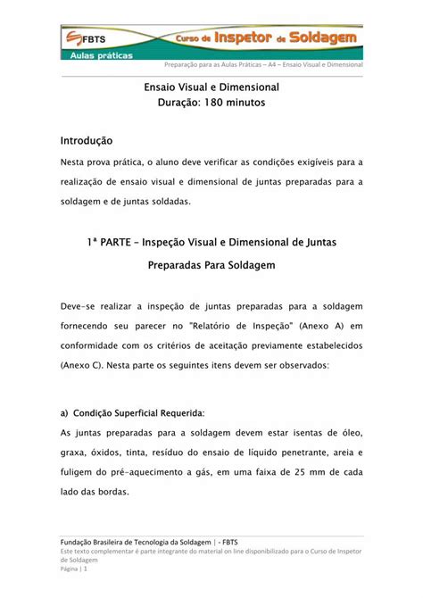 PDF M4 D16 4 AP Ensaio Dimensional Visual Fbts Org Br PDF