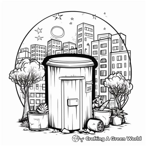 Trash Can Coloring Pages Free And Printable