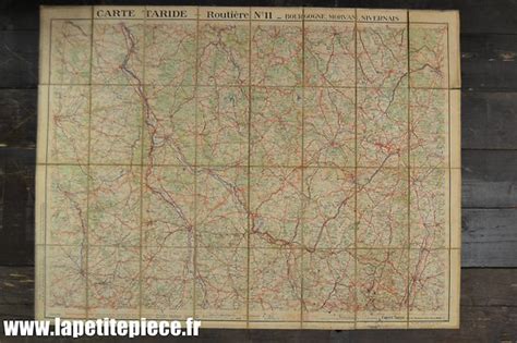 Carte Taride routière n11 1934 secteur Bourgogne Morvan Nivernais