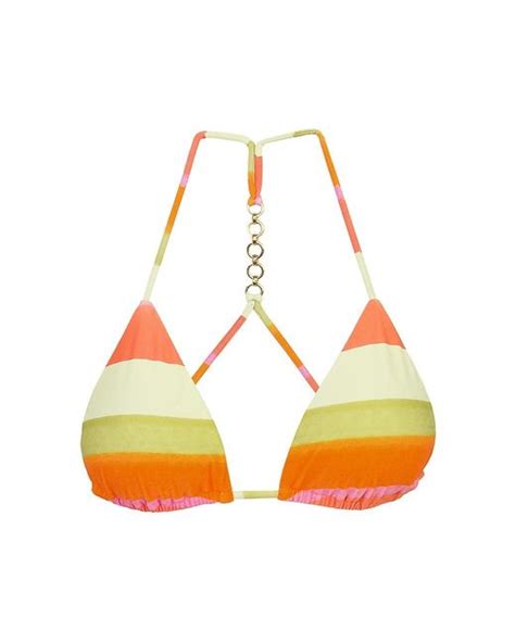 Vix Hiva Greta T Back Bikini Top In Orange Lyst