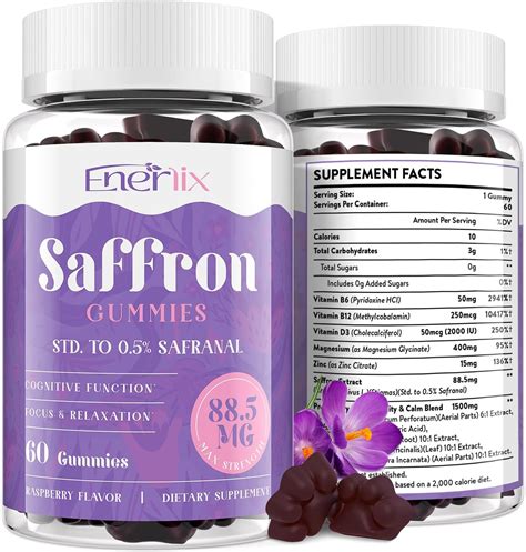 Amazon.com: Saffron Gummies 88.5 mg with Magnesium, Max Strength
