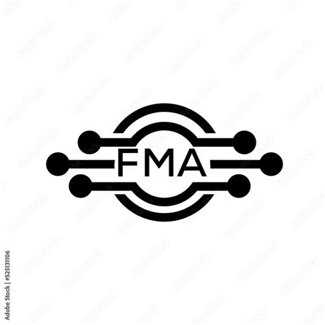 fma letter logo fma  white background vector image fma monogram