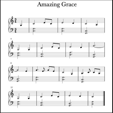 Amazing Grace Free Printable Sheet Music In C Major — Vegan Piano Lady