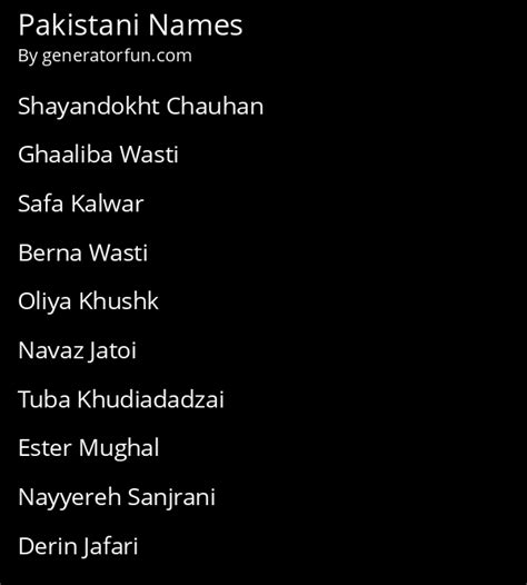 Pakistani Name Generator - Generate a Random Pakistani Name