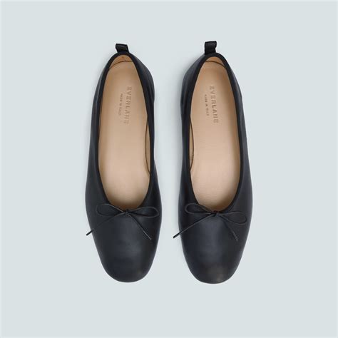 The Italian Leather Day Ballet Flat Black Everlane