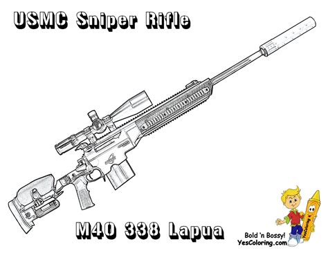 Assault Rifle Fortnite Gun Coloring Pages