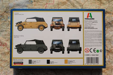 Italeri IT312 VW Kdf 1 Typ 82 Kübelwagen Modelbouw legervoertuig