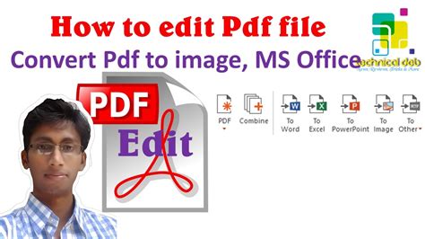 How To Edit Pdf File Convert Pdf To Image MS Office YouTube