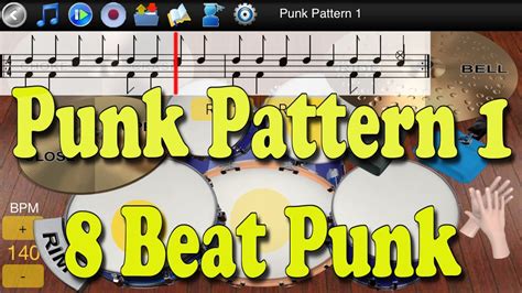 Punk Pattern 1 8 Beat Punk Learn To Master Drums YouTube