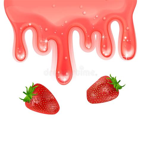 Strawberry Liquid Border Stock Illustrations 228 Strawberry Liquid