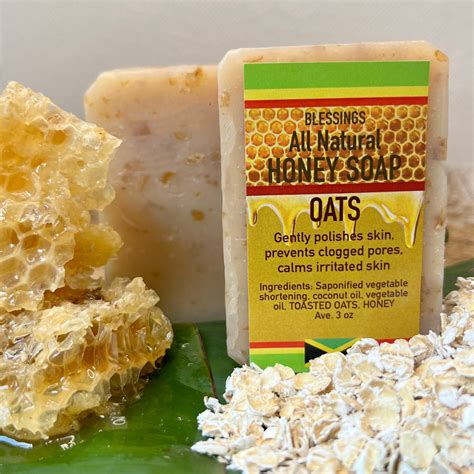 Honey Oats Soap Blessings All Natural Jamaica