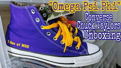 Omega Psi Phi Converse Custom Chuck Taylor All Stars Unboxing Youtube