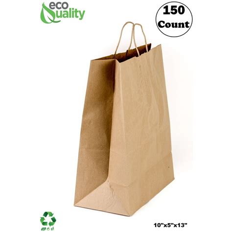 150 Pack Small Brown Kraft Paper Bags With Handles Shopping T