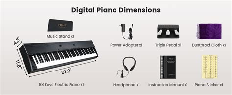 Amazon Fesley Key Digital Piano Keyboard With Semi Weighted