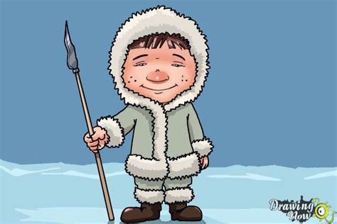 How to Draw an Eskimo - DrawingNow