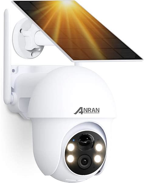 ANRAN 5MP Caméra Surveillance WiFi sans Fil Solaire Sirène Alarme 4