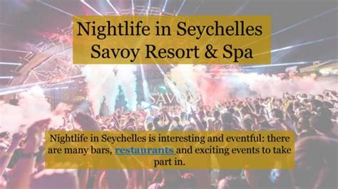 Nightlife in Seychelles: ways of entertainment by Savoy Seychelles ...