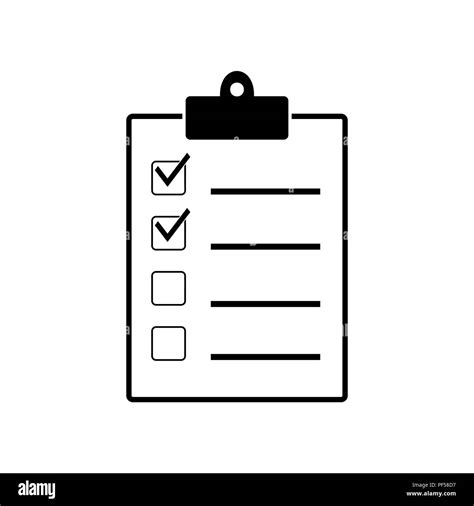 Checklist Sign Illustration Vector Filled Black Icon At White