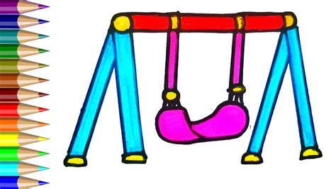 Cradle Drawing Painting And Coloring For Kids And Toddlers Draw Swing