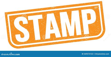 STAMP Text Written On Orange Stamp Sign Stock Illustration