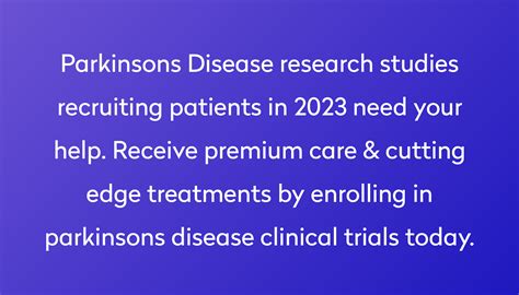 Top 10 Parkinsons Disease Clinical Trials 2023 Studies Power