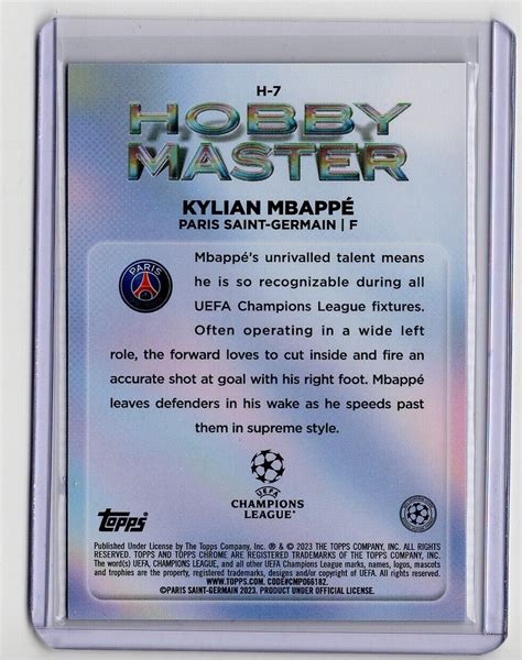 2022 23 Topps Chrome UEFA Kylian Mbappe Hobby Master SSP PSG EBay