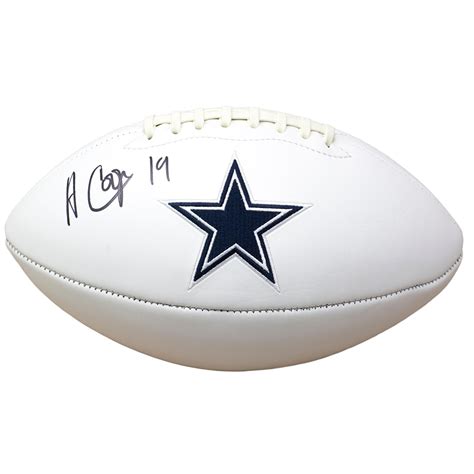 Amari Cooper Signed Dallas Cowboys Logo Football Jsa Coa Pristine