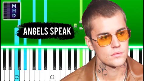 Justin Bieber Angels Speak Piano Tutorial Youtube