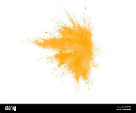 Abstract yellow explosion in motion. Beautiful yellow splash brush ...