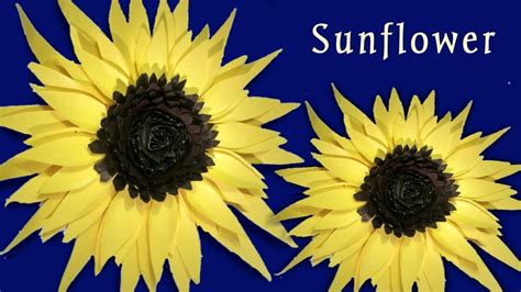 Diy Paper Sunflower Crafts🌻 How To Make Easy Paper Sunflower🌻🌻🌻 Room Decor Tutorial Youtube