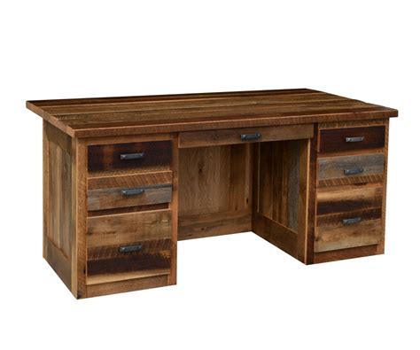 Barnwood Office Desk - Amish Originals Furniture Company