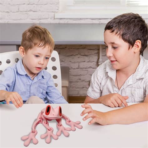 ENMJIAW 3d tree frog ornament rose red 3D Printed Frog Refrigerator