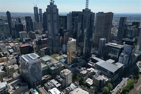 Aerial View of Melbourne City Skyline Editorial Image - Image of ...