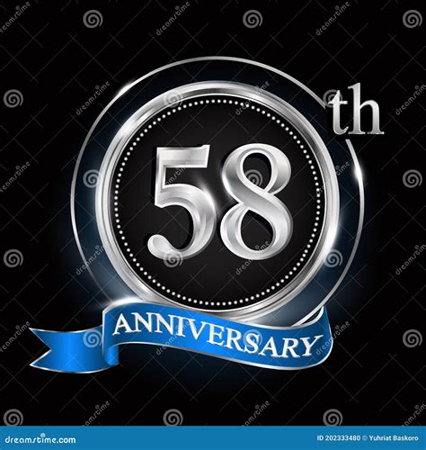 58th Silver Anniversary Logo Vector Illustration CartoonDealer