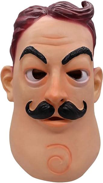 Hello Neighbor Horror Game Latex Mask Halloween Cosplay Costume