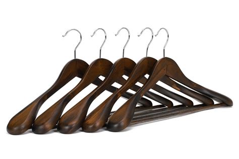 Pack Solid Durable Wooden Extra Wide Shoulder Suit Coat Hangers