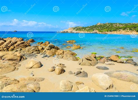 Idyllic Beach Of Cala Cipolla With Turquoise Sea Water Sardinia Island