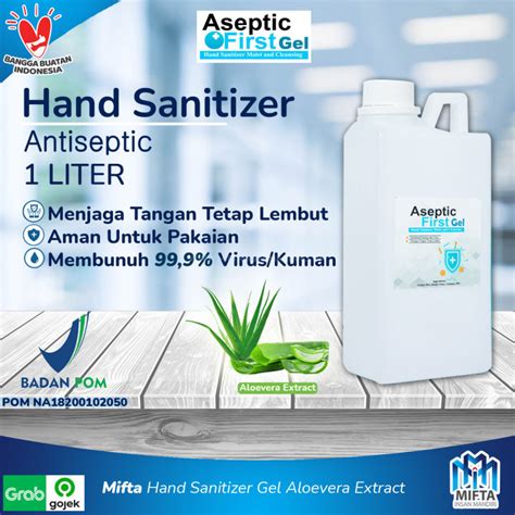 Hand Sanitizer Gel Liter Aseptic First Gel Ml Hand Sanitizer