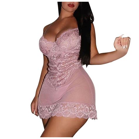 Qcmgmg Sexy Lingerie Plus Size Naughty Nightgown Sleepwear Sexy Mesh