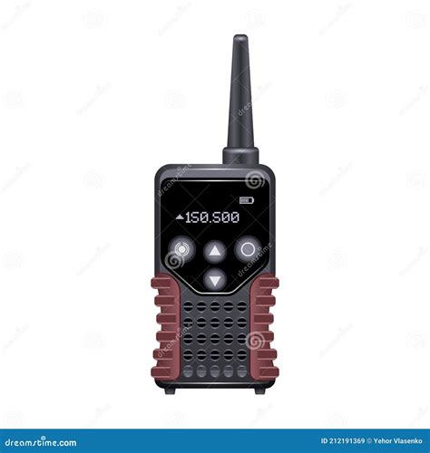 Walkie Talkie Vector Iconrealista Vector Icono Aislado Sobre Fondo