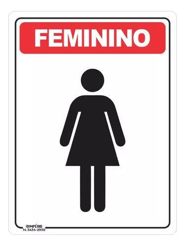 Placa De Sinaliza O Banheiro Feminino Mercadolivre